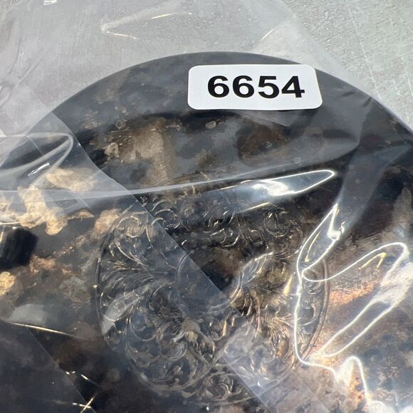 Vtg Italy Silent Butler Crumb Catcher Ash Tray Wood Handle El De Uberti - Picture 9 of 9